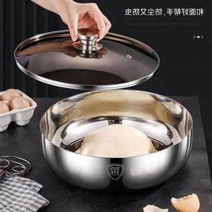 316 Stainless Steel Basin with Lid Food Grade and Basin Stainless Steel Rust Round Basin Hair Basin Container Egg Basin Household