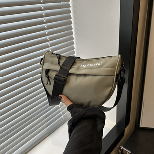Large Capacity Dumpling Bag 2024 Autumn New Casual Bag Women's Broadband Sports Cloth Bag Shoulder Crescent Bag Crossbody Bag
