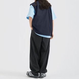Japanese Men's and Women's Vest Outdoor Pocket Workwear Sleeveless Collar Jacket Loose Casual Couple Thin Vest Jacket
