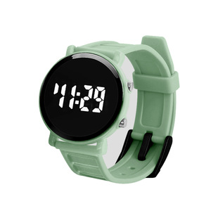 Shake net red with round LED electronic watch high color value early Senior high school student party fashion sports simple electronic watch