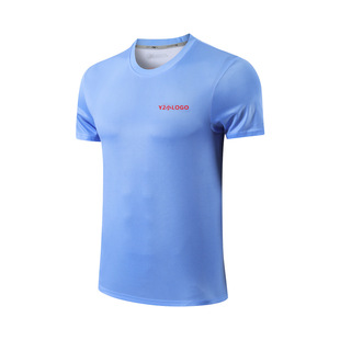 New badminton clothing cultural shirt men's and women's short-sleeved quick-drying competition sports casual top children's sportswear 228