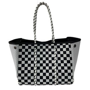 Fashion Shoulder Crossbody Handbag Large Capacity Women's Mummy Bag Shopping Bag Punched Breathable Diving Material Beach Bag