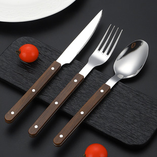 430 stainless steel cutlery cutlery household kitchen hotel western restaurant steak knife clip handle cutlery suit wholesale