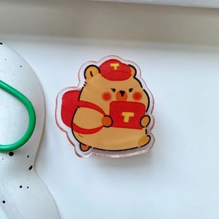 Capibala PP clip cute capybara acrylic clip creative student test paper clip snack seal clip wholesale