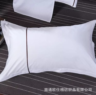 Customized White Pillowcase Hotel Cotton Encrypted Satin Pillowcase Polyester Cotton Hotel Pillowcase Hotel Linen Bedding