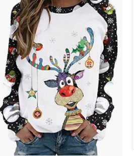 Health Cloth 2024 Europe and America Foreign Trade Europe and America New Leisure 3D Digital Printing Sweatshirt Free Shipping