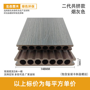 Wholesale plastic wood flooring outdoor anticorrosive moisture-proof anticorrosive wood park plank road imitation wood grain 3D embossed wood plastic flooring