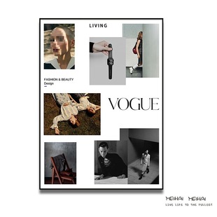 Home textile fashion magazine poster decorative painting Nordic ins style hanging painting bedroom room floor painting living room mural