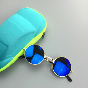 Children's round glasses retro metal small round sunglasses baby cute boys 0-5 years old glasses sunglasses tide