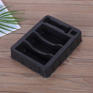 Manufacturer's Simple Black Disposable Plastic Transparent Blister Packaging Box Tray Lined Inner Tray Blister Packaging Customization