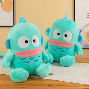 New Cross-border Clown Fish Plush Toy Half-fish Hanton Plush Doll Pressing Bed Pillow Children Girl Gift