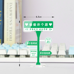 The net red road sign, the sign, the desktop decoration, the worker wants your wind to blow, the college entrance examination inspirational wholesale