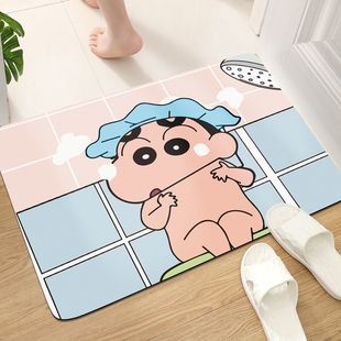 Мультфильм Crayon Shinchan Ванная комната коврик диатомовая грязь мягкий туалет нескользящий абсорбционный коврик для спальни ковер