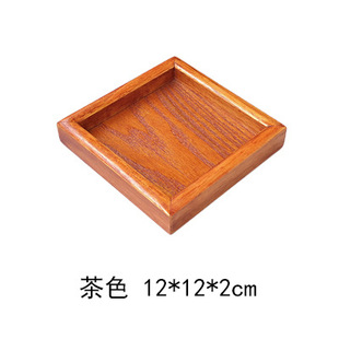 Wholesale square black hotel room tray Japanese solid wood tea tray wooden plate 40 * 40cm tea cup water Cup