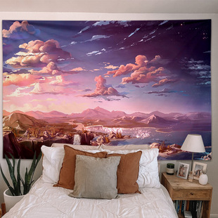 Wallpaper Hanging Cloth Advanced Sense Student Dormitory Wall Renovation Good Background Cloth Rental Bedside Decorative Hanging Cloth