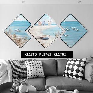 Living Room Decorative Painting Scandinavian Style Restaurant Hanging Painting Bedroom Bedside Painting Modern Simple Sofa Background Wall Painting Triptych