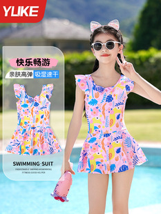 Children's Swimwear Girls' Breathable Short Sleeve Swimwear Cute Baby's Swimwear 2025 Summer New Swimwear