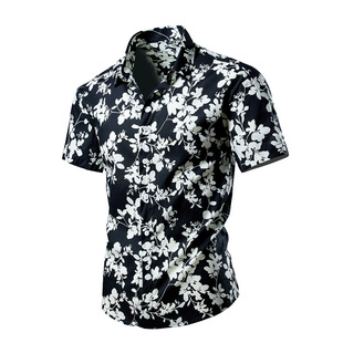 Cross-border supply 2023 summer new high quality men's casual flower shirt shirt fashion short sleeve shirt wholesale
