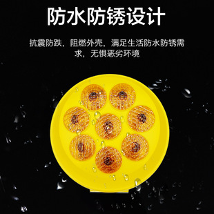 Factory Outlet Explosions Sunflower Solar Warning Light Amber Red Sunflower Traffic Flash Light