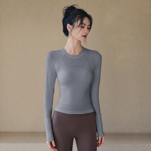 Advanced Yoga Suit Women's Autumn and Winter Slim-fit Slimming Sports Top Breathable Long-sleeved Running Special Training Fitness Suit