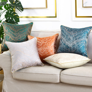 Light Luxury Sofa Back Cushion Pillow Cover Pillow Case Without Core Model Room Living Room Pillow Case Simple
