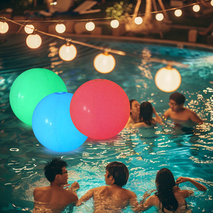 LED inflatable luminous ball water floating light multicolor long life energy saving light bulb landscape waterproof inflatable luminous ball