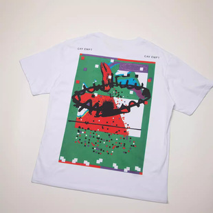 Spring and summer 2024 new C.E slogan abstract printed short sleeve T-shirt couples men and women with a generation of batch explosion
