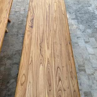 North Old Elm Wood Board Log Desktop Set Tea Table Board Storage Rack Desk Bar Counter Board Solid Wood New Style