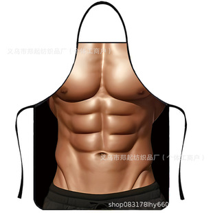 Cross-border supply Amazon best selling personalized muscle men sleeveless apron 3D printing manufacturers supply in stock wholesale