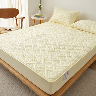 Class A 100 cotton pure cotton bed hat single piece quilted all-wrapped bedspread mattress protector anti-slip dustproof bed cover