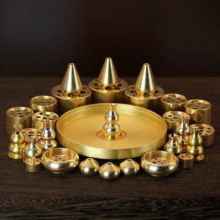 Brass incense holder incense holder incense holder small gourd incense mini nine-hole incense thread incense holder incense holder holder