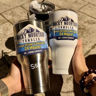 Ice cream cup Food Grade 304 stainless steel cold and hot double drink summer Coffee Cup Car Cup portable men and women ins