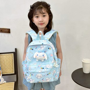 Sanrio New Children's Schoolbag Primary School Student Ridge Cartoon Printed Shoulder Schoolbag Kindergarten Waterproof Small Schoolbag