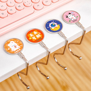 Student desktop hanging schoolbag artifact creative office desktop punch-free hook cute mobile table side hook