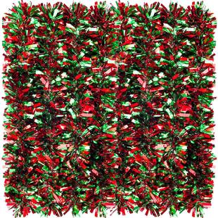 Amazon's Most Popular 50 Feet Christmas Wire Twist Garland Halloween Decoration Wide Leaf Top Colorful Strip Garland