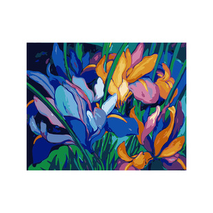 Cross-border diy Amazon digital oil painting foreign trade landscape painting frameless canvas painting hand painting manufacturers wholesale