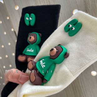 Turan Spider 25 Spring and Summer New Style Socks Women's European-style Fashionable Socks Three-dimensional Doll Cartoon Cute Mid-tube Thin Socks