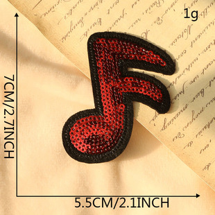 Sequin embroidery note letter Patch clothing accessories hat bag accessories cross-border supply computer embroidered cloth stickers