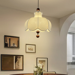 American restaurant chandelier retro fabric antique 2024 new high sense French pastoral master bedroom chandelier
