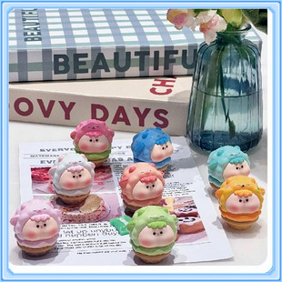Genuine PVC with Code DUDU Animal Ice Cream Cute Series Blind Box Trendy Play Hand-made Doll Gift Ornaments