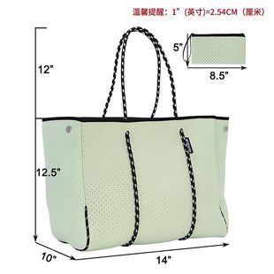 Diving Material Portable Full Perforated Beach Bag Single Shoulder Shopping Bag Large Capacity Single Shoulder Storage Travel Tote Bag