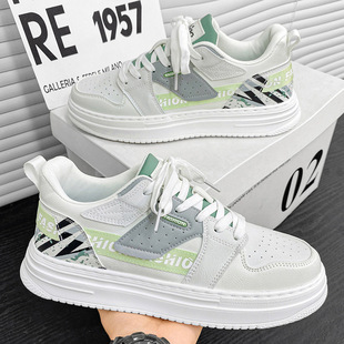 Spring Men's Shoes Waterproof Non-slip Casual All-match White Shoes Student Board Shoes Men's Lightweight Trendy Sports Shoes for Men