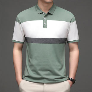 2024 New Men's Polo Summer Short Sleeve Trendy Handsome Lapel Top Men