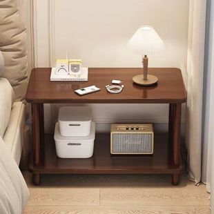 Solid Wood Bedside Table All Solid Wood Small Side Table Household Bedroom Simple Modern Simple Bedside Rack for Small Apartment