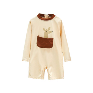 Boys' Swimwear South Korea Cute Baby's Long Sleeve Cartoon Fashion Swimwear Baby's Vacation Swimming suit