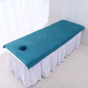 Beauty salon bath towel with hole bed special large towel massage moxibustion massage beauty bed with hole large bath towel wholesale
