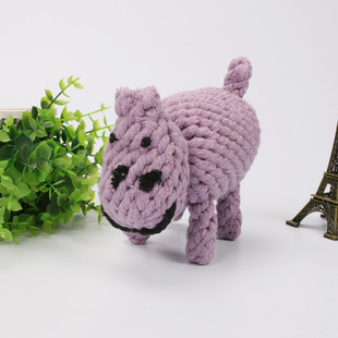 Amazon Pet Toy Woven Animal Cotton Rope Molar Cat and Dog Toy Wholesale Puppy Pet Biting Rope Toy