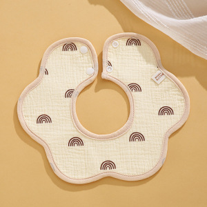 Cotton Class A six-layer gauze bib waterproof baby saliva towel soft cotton baby petal bib wholesale generation