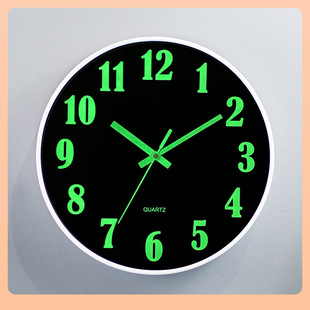⇓ 12inch Luminous Clock Wall Clock Living Room Casual Clock Living Room Table Wall Silent Wall Clock Quartz Clock Wall Mounted