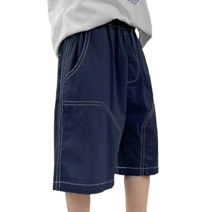 Boys' Shorts Summer Ice Silk Outer Wear Fashionable Loose Five-point Pants Men's Big Kids 2024 New Arrival Handsome Quick-drying Trendy Pants